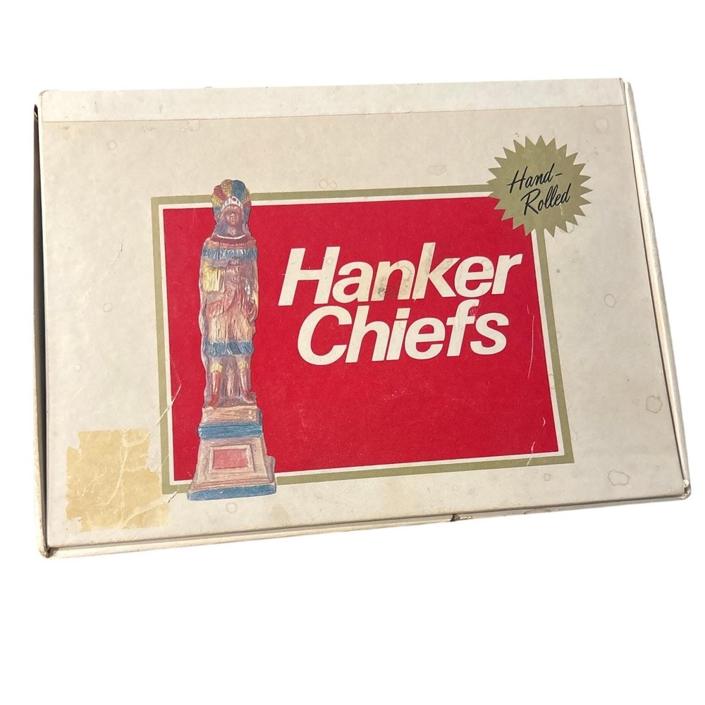 Vintage Hanker Chiefs Hand Rolled Cotton Handkerchiefs Set